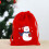 Saco de Natal de flanela com cordão 7,87 x 5,91 polegadas 4