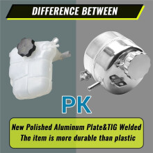 Car Coolant Water Overflow Expansion Tank Reservoir Aluminium Alloy Polished for Cooper R52 R53 2002-2008 Silvery