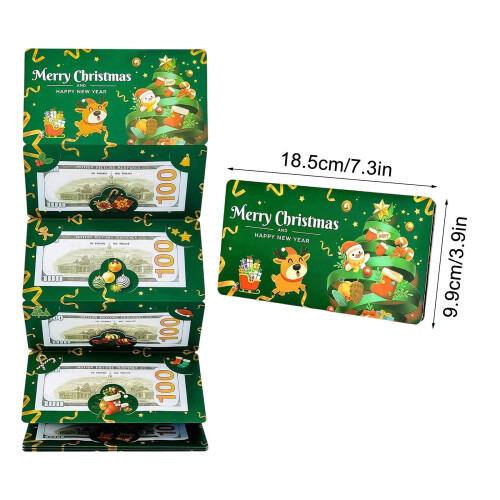 Christmas Money Card Set Foldable Greeting Style 1 Pack 2