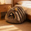 Cat Bed Warm Plush Semi-Enclosed 1 Piece 5