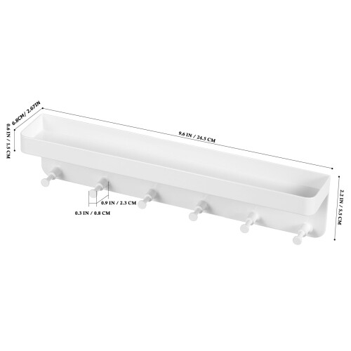 Wall Mounted Trophy Shelf with Medal Holder and Hooks 1