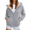 Fleecegefütterter Hoodie, warmer Winterpullover mit durchgehendem Reißverschluss 2