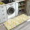Kitchen Runner Rug Yellow Pattern 17" x 47" Non-Skid 3