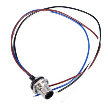 Conector hembra de aviación compacto y portátil, impermeable, con conexión roscada estable y tornillos M16 para dispositivos sensores.