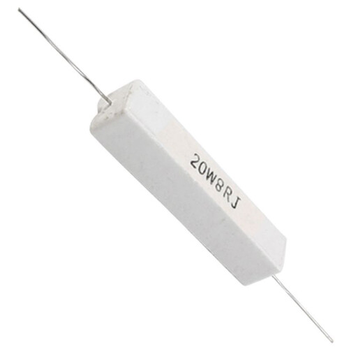 12 Pcs Wire Wound Ceramic Cement Resistor 8 Ohm 20W 5% 1