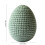 Hand-Crocheted Easter Egg Ornament Mint Green 2.8 inch 2 pcs 2