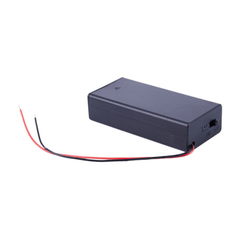 3X 3.7V 2X 18650 Battery Holder Connector Storage Case Box /OFF  with Lead 2
