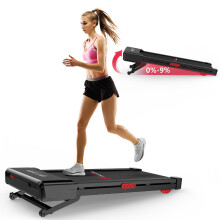 BIGZZIA Passadeira Dobrável com Inclinação Automática 0–9%, até 10 km/h, Equipamento de Fitness para Casa