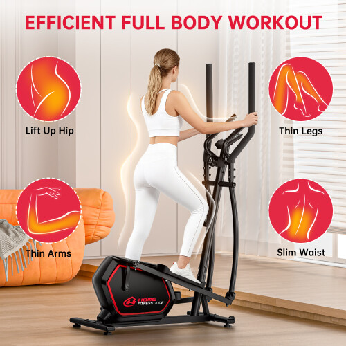E200 Crosstrainer Heimtrainer Magnetisch 16 Stufen LCD Mit Matte 2