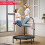 Mini Trampoline,Pliable,40 pouces,150kg,avec Barre 10