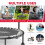 Mini Trampoline,Pliable,40 pouces,150kg,avec Barre 6