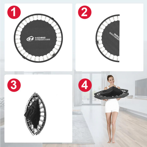 Mini Trampoline,Pliable,40 pouces,150kg,avec Barre 1