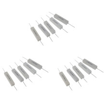 15 Pcs 10W Watt 15 Ohm 5% Wirewound Ceramic Cement Resistor