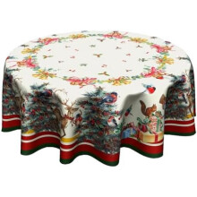 Round Birthday Tablecloth – 60" Polyester, Indoor &