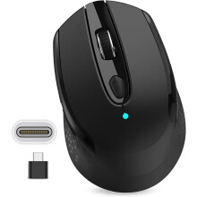 Ratón inalámbrico silencioso USB-C de 6 botones y 3 DPI
