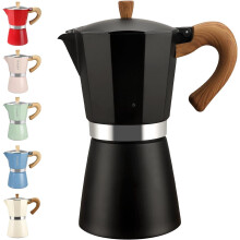 Cafeteira italiana Moka para expresso, 9 xícaras, preta