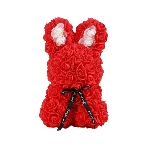 Δώρο με ανθισμένο μπουμπούκι Rose Bunny – Ζεστό ροζ