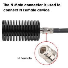 100W N Male Dummy Load, High Performance 50 Ohm N Male Plug RF Dummy Load, -3 GHz Frequency Range, Low VSWR