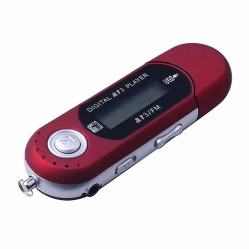 Φορητό MP3 Player USB με οθόνη LCD, Bluetooth, ραδιόφωνο FM, κόκκινο
