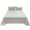 Ensemble de draps en coton lavé vert clair 3 pièces 2