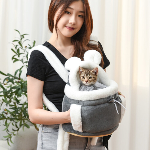 Rabbit Pet Backpack Winter Thickened 1 Piece 2
