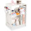 Pink nightstand with hooks and holder 1 piece 1