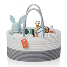 YANTONG woven diaper caddy gray x-large 1 piece