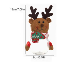 Tarro de plástico para guardar caramelos navideños con diseño de muñeco de nieve y alce de Papá Noel