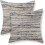 Fodere per cuscini in lino 45x45 cm, set da 2, blu navy astratto 1