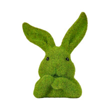 Figurine de lapin de Pâques floqué en mousse de 16 cm
