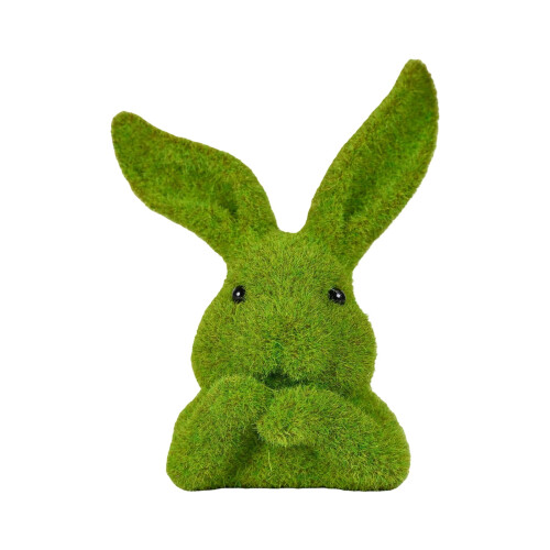 Figurine de lapin de Pâques floqué en mousse de 16 cm