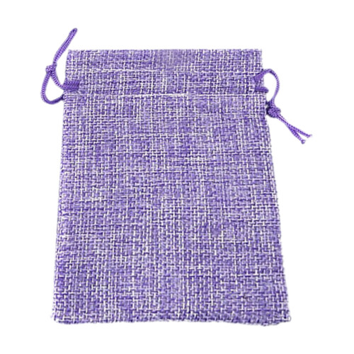 Sacolas de presente pequenas em juta e algodão, 9x12cm