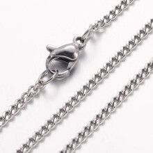 Náhrdelník Curb Chain23,6 palce304Nerezová ocel5 ks