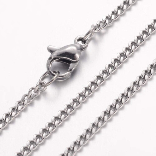 Náhrdelník Curb Chain23,6 palce304Nerezová ocel5 ks