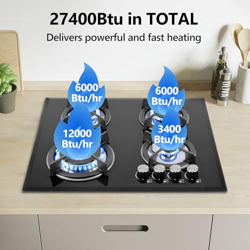 GRACEALL Built-in Hob Stove Cooktop 1