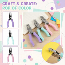 Mini perforator met één gat (1/4 inch) voor knutselpapier, 1 stuk