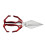 Ciseaux de cuisine en acier inoxydable rouge 23,5 x 10,5 cm 1