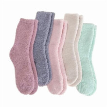 Flauschige Socken, warme, dicke Plüsch-Wintersocken, 5 Paar