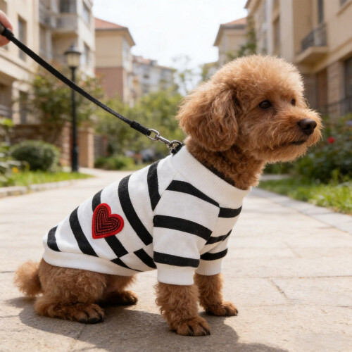 Pet Cat Summer Clothes Lightweight Soft Breathable Striped 1
