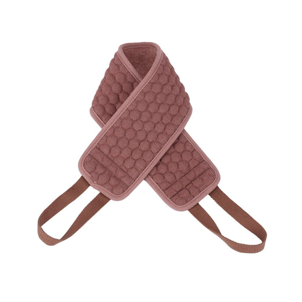 (Coffee) Long Extra Body Exfoliating Scrub Towel Back Scrubber Skin Towel Shower Ball