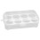 Contenedor de plástico transparente para huevos con 8 compartimentos y asa. 2