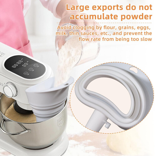 Silicone Flour Funnel for KitchenAid Stand Mixer 2 pcs 1