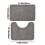 Ensemble de tapis de bain antidérapants gris uni 2 pièces 3