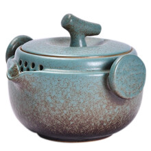Handmade Ceramic Teapot and Tea Cup Set for Travel, Office, Living Room, Camping - Portable and Gift