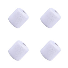 4Rolls Cotton Craft Rope White Soft Braided String for DIY Knitting