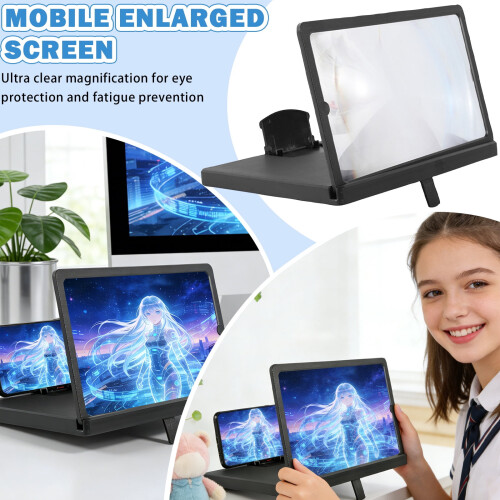 Foldable Phone Screen Magnifier 8.49 inch HD 3D 1