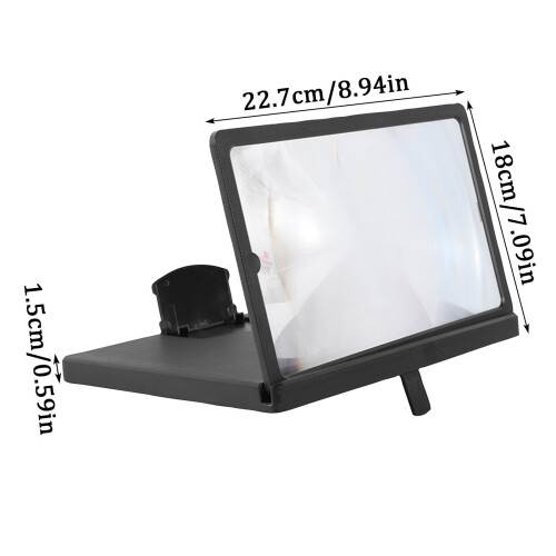 Foldable Phone Screen Magnifier 8.49 inch HD 3D 2