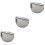 3Stk Grillpress Fleischpresse Burgerformer Antihaft Silber 6