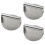 3Stk Grillpress Fleischpresse Burgerformer Antihaft Silber 7