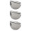 3Stk Grillpress Fleischpresse Burgerformer Antihaft Silber 9